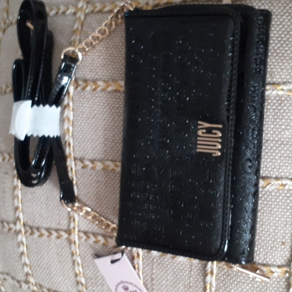 Juicy Couture crossbody bag 8x5, color is black.  NWT